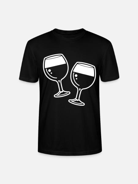 Wine Symbol Red Wine - Stanley/Stella CRAFTER Unisex Organic T-Shirt - black