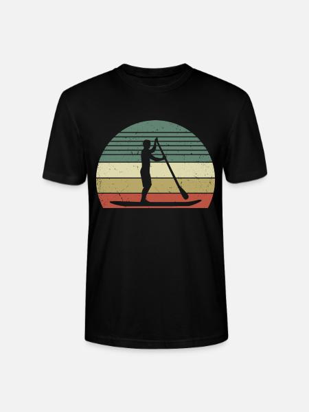 Rétro Paddle Surf - T-shirt bio CRAFTER Stanley Stella Unisexe - noir