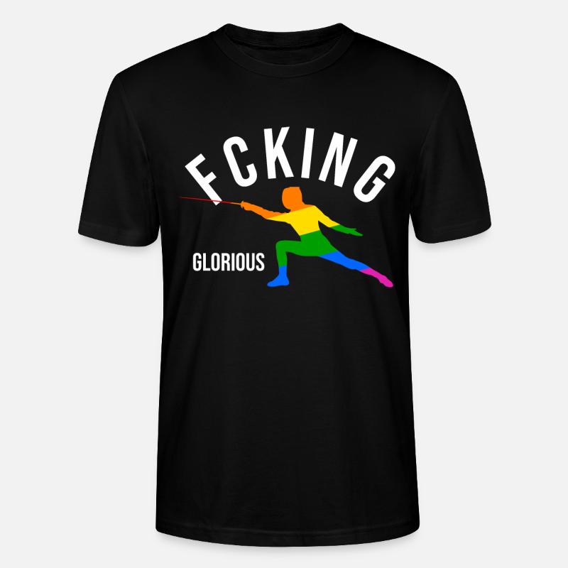 Fcking Glorious Fechter - Stanley/Stella Unisex Bio-T-Shirt CRAFTER - Schwarz