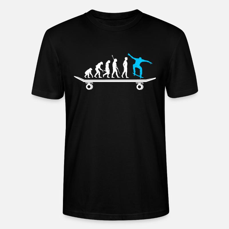 Skateboard Evolution Skateboarding Lustig - Stanley/Stella Unisex Bio-T-Shirt CRAFTER - Schwarz