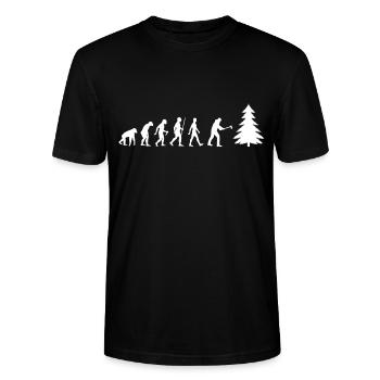 Förster Evolution Holzfäller Waldarbeiter - Stanley/Stella Unisex Bio-T-Shirt CRAFTER - Schwarz - Vorne - Alina (178cm) & Michal (187cm)