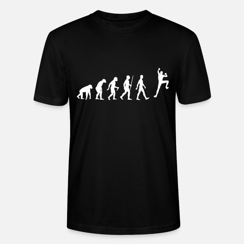 Climbing evolution bouldering climbers - Stanley/Stella CRAFTER Unisex Organic T-Shirt - black