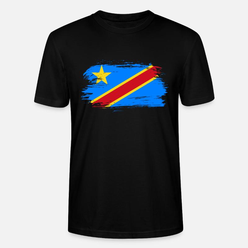Drapeau du Congo - T-shirt bio CRAFTER Stanley Stella Unisexe - noir