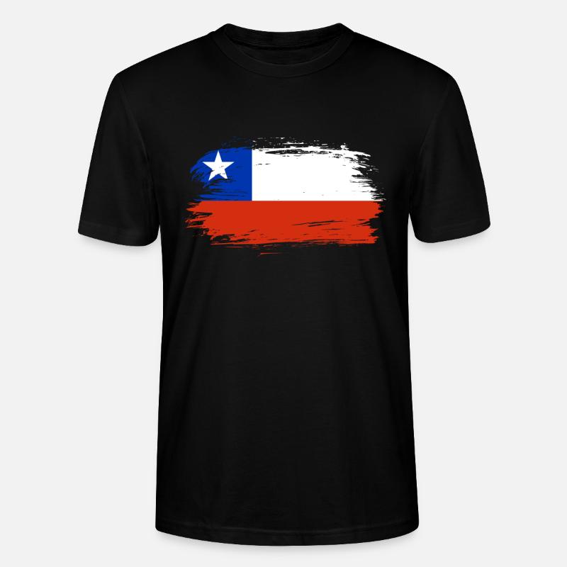Drapeau chilien - T-shirt bio CRAFTER Stanley Stella Unisexe - noir
