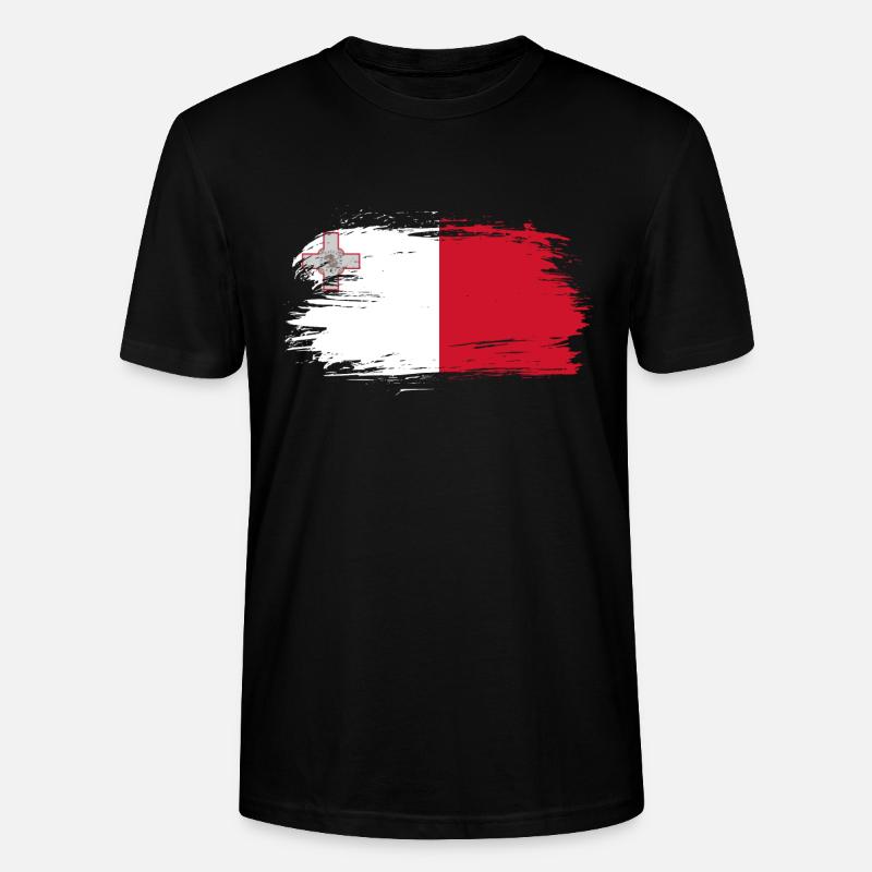 Malta Flagge - Stanley/Stella Unisex Bio-T-Shirt CRAFTER - Schwarz