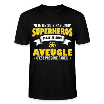 Aveugle cadeau drôle fierté handicap non voyant - T-shirt bio CRAFTER Stanley Stella Unisexe - noir - Devant - Alina (178cm) & Michal (187cm)