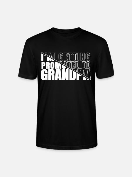 promoted to grandpa. grandpa - Stanley/Stella CRAFTER Unisex Organic T-Shirt - black