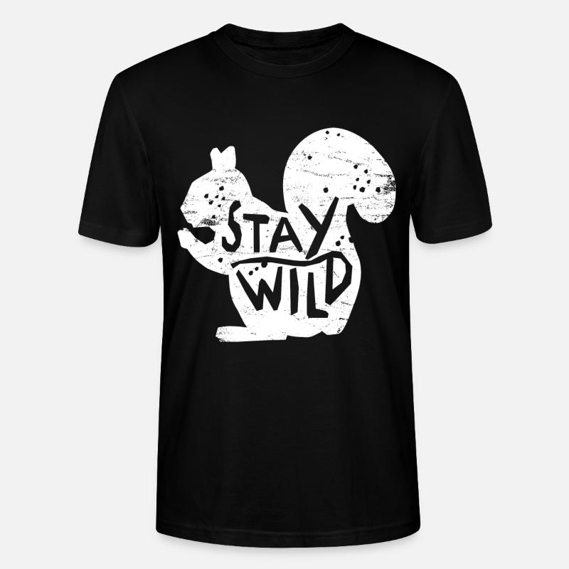 Eichhörnchen - Stanley/Stella Unisex Bio-T-Shirt CRAFTER - Schwarz
