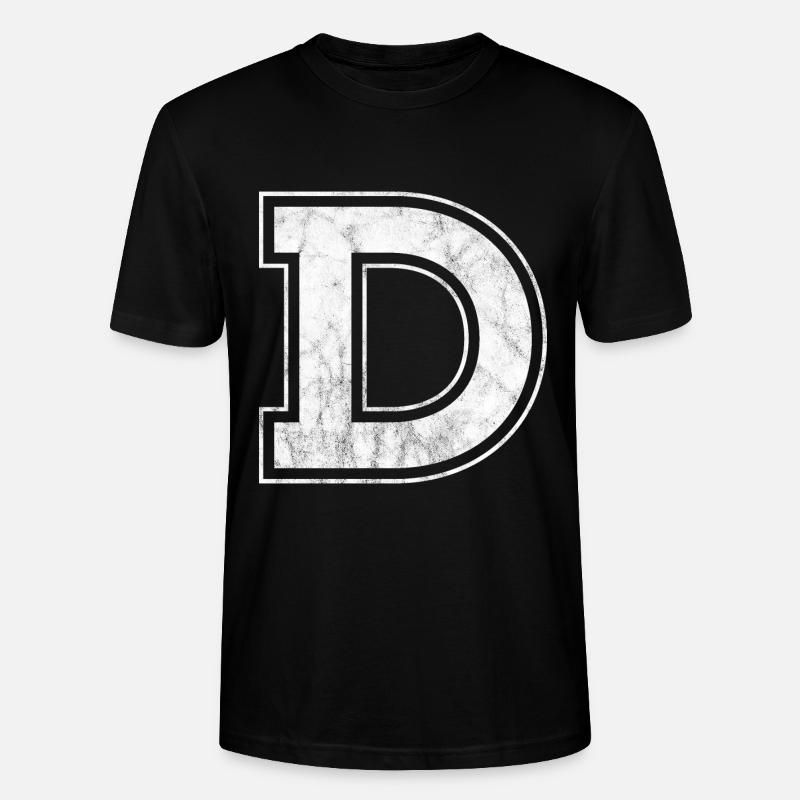 Buchstabe D - Stanley/Stella Unisex Bio-T-Shirt CRAFTER - Schwarz