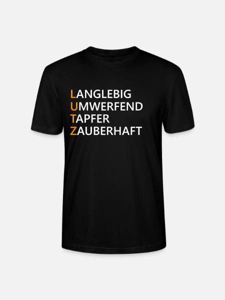 Lutz Name Geschenk - Stanley/Stella Unisex Bio-T-Shirt CRAFTER - Schwarz