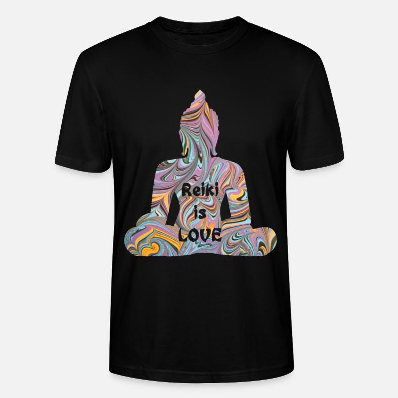 reiki avec bouddha e 14 - T-shirt bio CRAFTER Stanley Stella Unisexe - noir