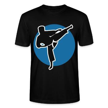 Karate Combat Sport - Stanley/Stella CRAFTER Unisex Organic T-Shirt - black - Front - Alina (178cm) & Michal (187cm)