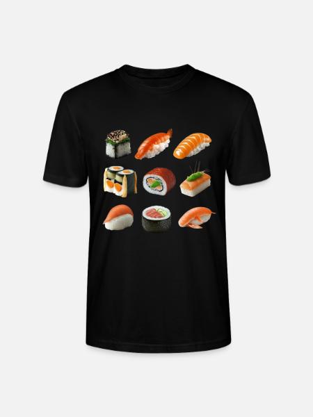 Different sushi variations - Stanley/Stella CRAFTER Unisex Organic T-Shirt - black