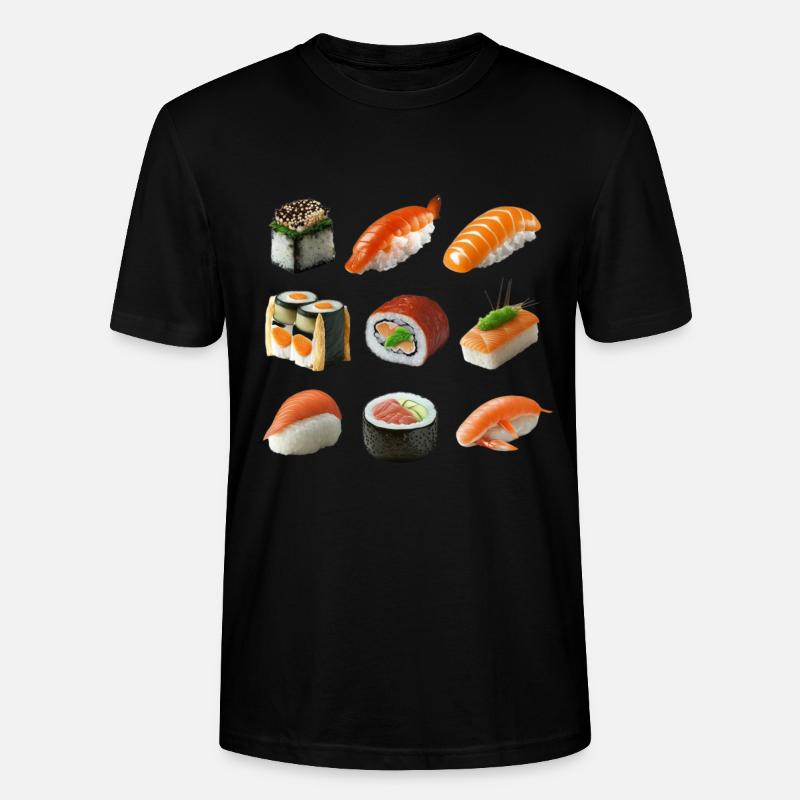 Different sushi variations - Stanley/Stella CRAFTER Unisex Organic T-Shirt - black