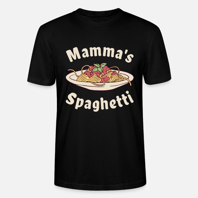 Mamma's Spaghetti - Stanley/Stella Unisex Bio-T-Shirt CRAFTER - Schwarz