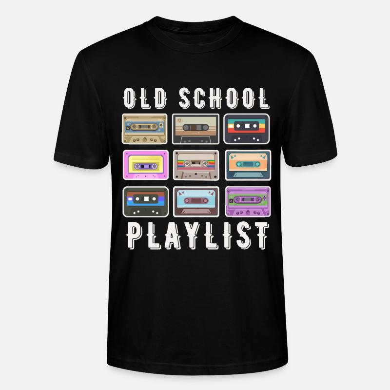 OLD SCHOOL PLAYLIST - T-shirt bio CRAFTER Stanley Stella Unisexe - noir