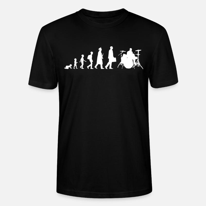 Drummer Evolution - Stanley/Stella CRAFTER Unisex Organic T-Shirt - black