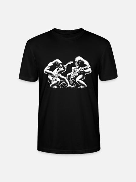 Guitar Groove Gorillas - Stanley/Stella CRAFTER Unisex Organic T-Shirt - black