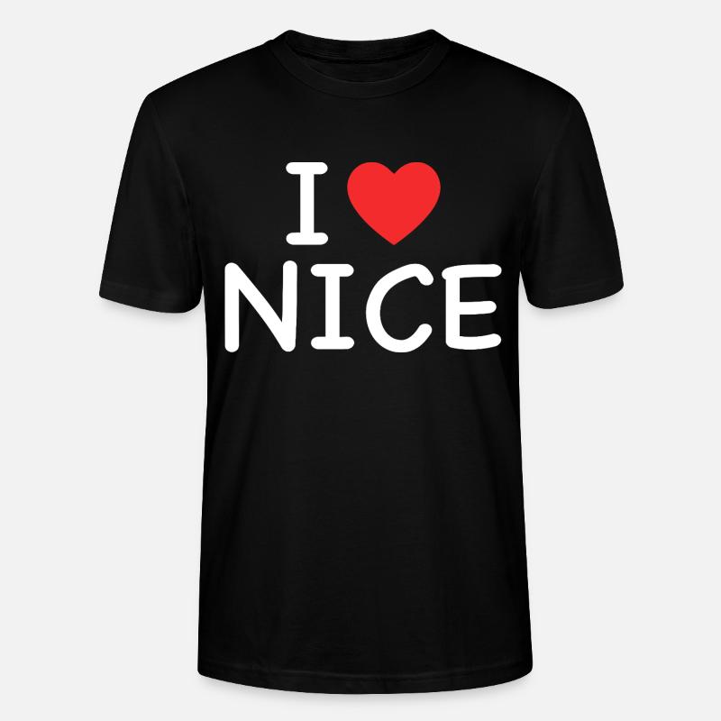 I Love Nice - J'aime Nice - Stanley/Stella Unisex Bio-T-Shirt CRAFTER - Schwarz