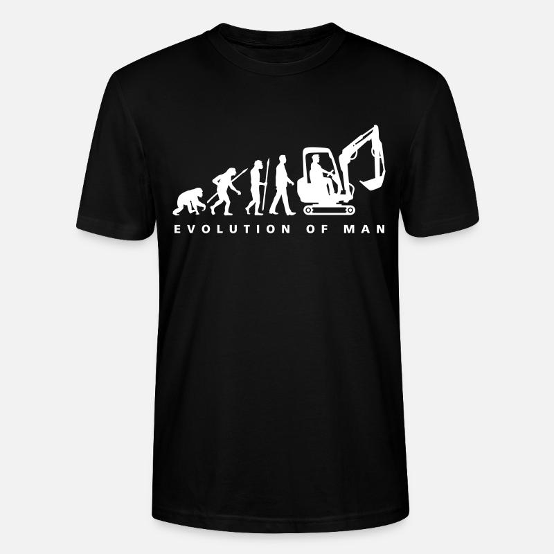 evolution_baggerfahrer_122013_a_1c - Stanley/Stella Unisex Bio-T-Shirt CRAFTER - Schwarz