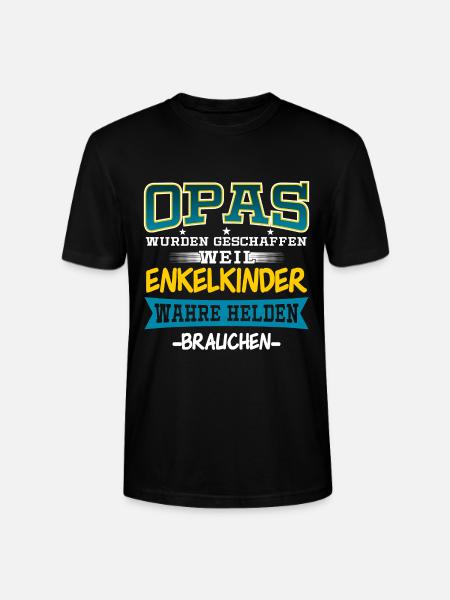 Opa Großvater Opi Geschenk - Stanley/Stella Unisex Bio-T-Shirt CRAFTER - Schwarz