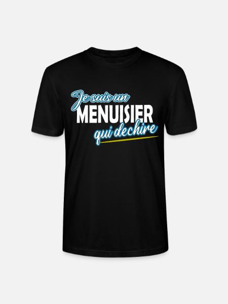 Menuisier - T-shirt bio CRAFTER Stanley Stella Unisexe - noir