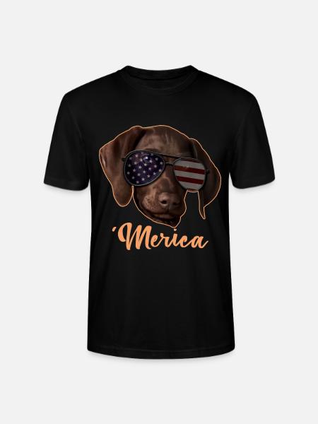 Merica Zeiger 4. Juli Geschenk - Stanley/Stella Unisex Bio-T-Shirt CRAFTER - Schwarz