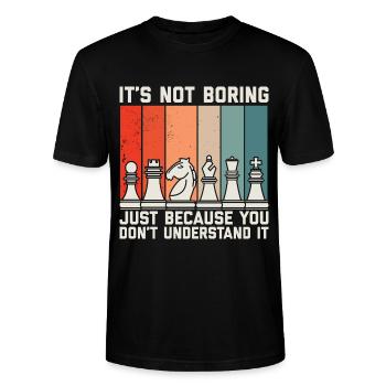 Schach - Stanley/Stella Unisex Bio-T-Shirt CRAFTER - Schwarz - Vorne - Alina (178cm) & Michal (187cm)