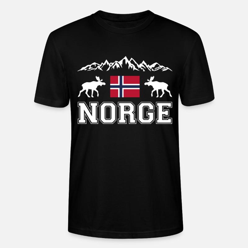 Norwegen - Stanley/Stella Unisex Bio-T-Shirt CRAFTER - Schwarz