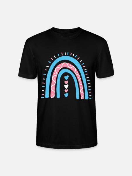 Transgender Boho Rainbow Trans Pride - Stanley/Stella CRAFTER Unisex Organic T-Shirt - black