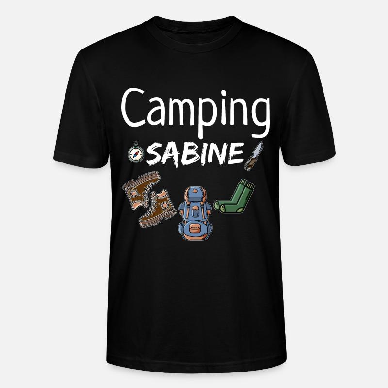 Camping Sabine Camper Camperin Geschenk - Stanley/Stella Unisex Bio-T-Shirt CRAFTER - Schwarz