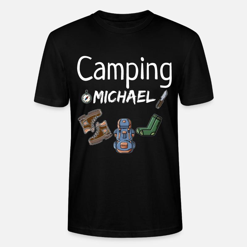 Camping Michael Camper Geschenk - Stanley/Stella Unisex Bio-T-Shirt CRAFTER - Schwarz