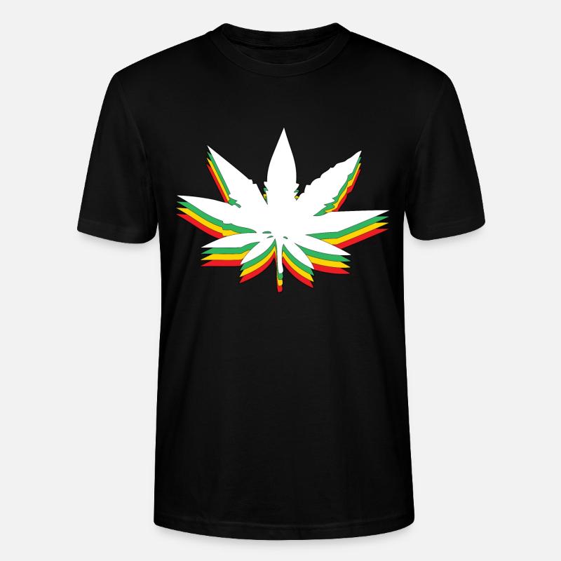 Weed Leaf - Stanley/Stella Unisex Bio-T-Shirt CRAFTER - Schwarz