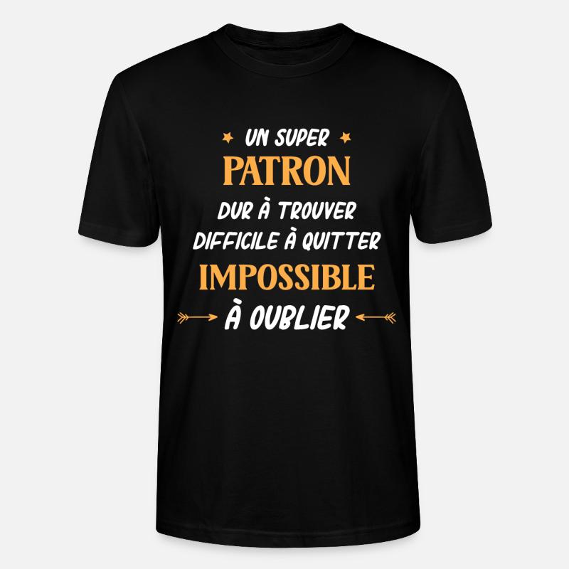 Super patron - T-shirt bio CRAFTER Stanley Stella Unisexe - noir