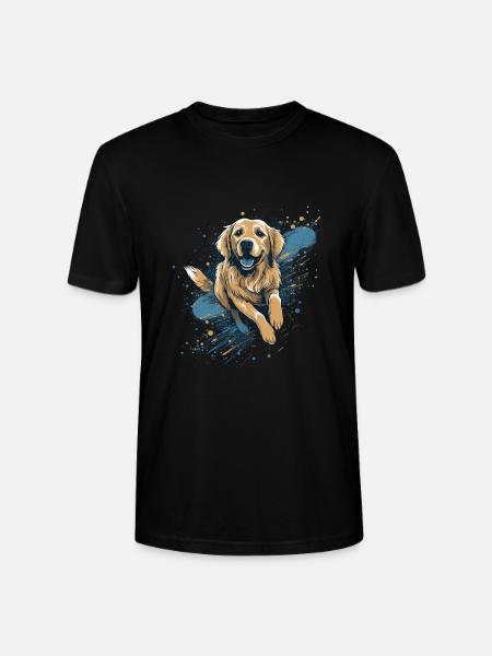 Golden-retriever Dock-Plongée dans l’eau - T-shirt bio CRAFTER Stanley Stella Unisexe - noir