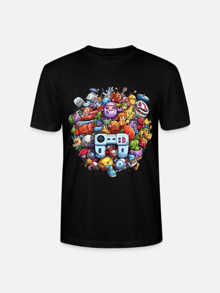 90s Games - Stanley/Stella CRAFTER Unisex Organic T-Shirt - black