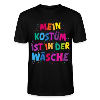 Karneval Fasching - Mein Kostüm ist in der Wäsche - Stanley/Stella Unisex Bio-T-Shirt CRAFTER - Schwarz - Vorne - Alina (178cm) & Michal (187cm)
