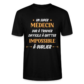 médecin - T-shirt bio CRAFTER Stanley Stella Unisexe - noir - Devant - Alina (178cm) & Michal (187cm)