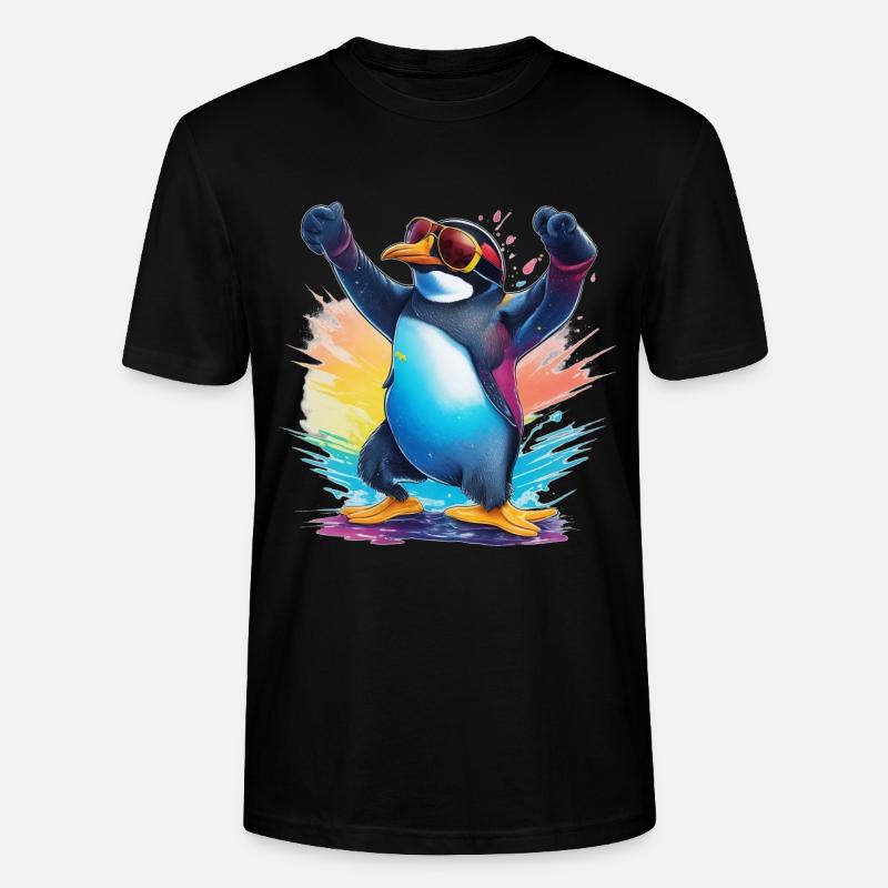 Pingouin cool - T-shirt bio CRAFTER Stanley Stella Unisexe - noir