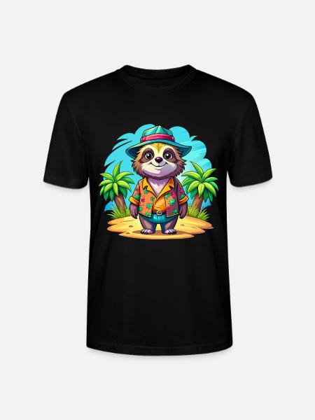 Cute holiday sloth - Stanley/Stella CRAFTER Unisex Organic T-Shirt - black