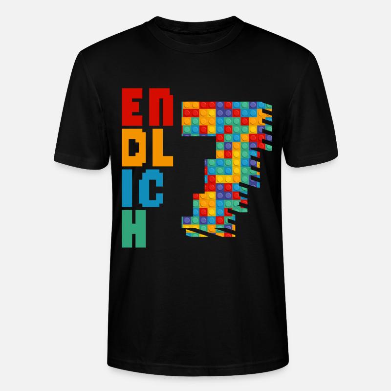 Endlich 7 Baustein - Stanley/Stella Unisex Bio-T-Shirt CRAFTER - Schwarz