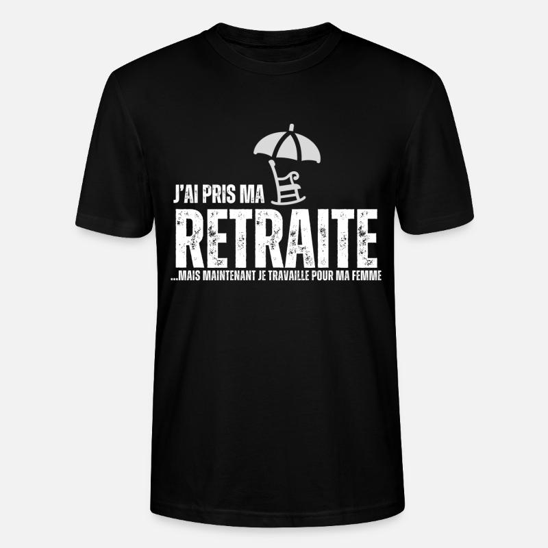I've retired - Stanley/Stella CRAFTER Unisex Organic T-Shirt - black