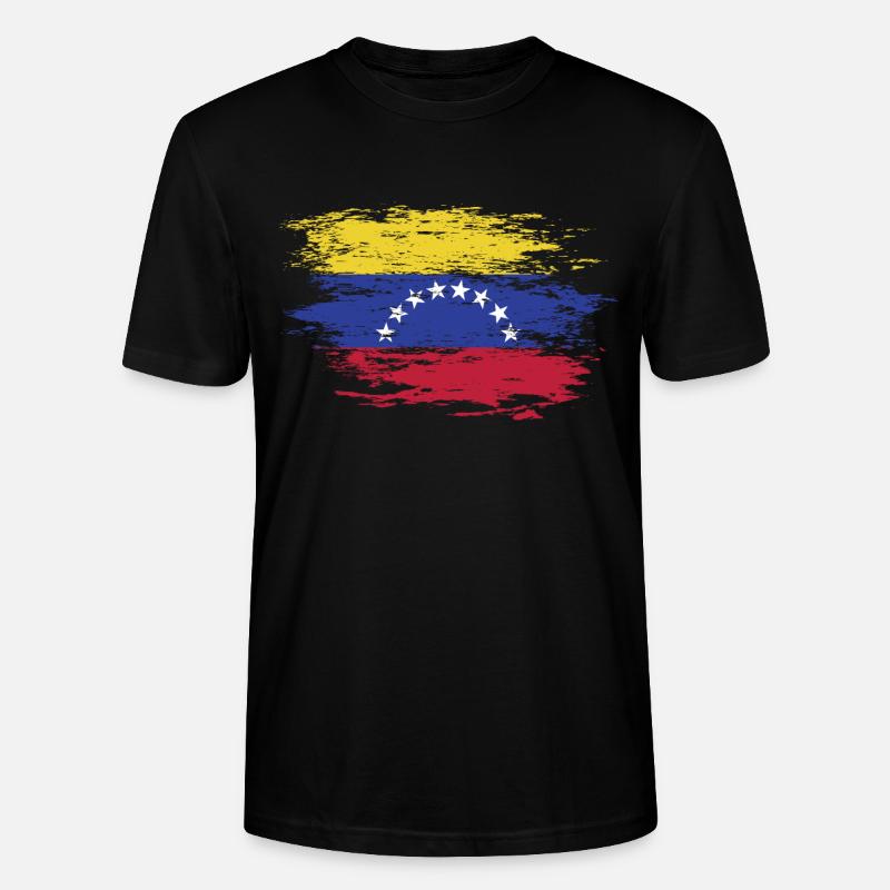 Drapeau du Venezuela utilisé - T-shirt bio CRAFTER Stanley Stella Unisexe - noir
