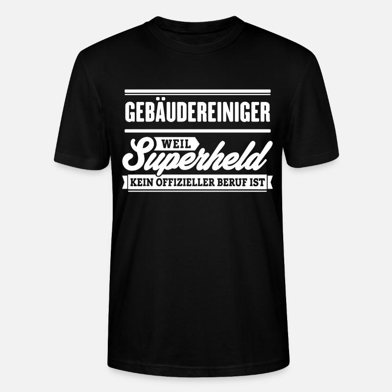 Superheld Gebäudereiniger - Stanley/Stella Unisex Bio-T-Shirt CRAFTER - Schwarz