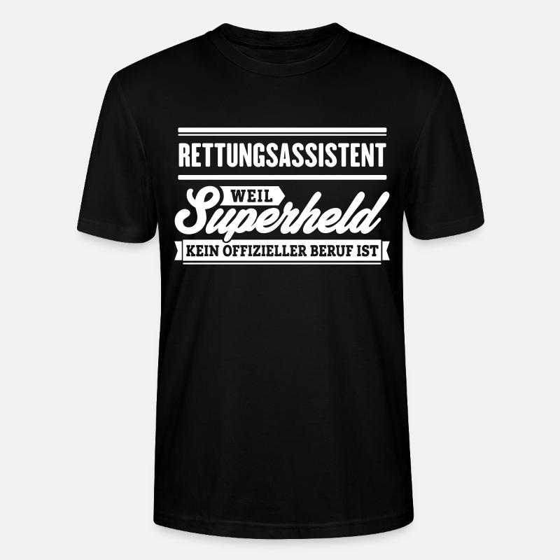 Superheld Rettungsassistent - Stanley/Stella Unisex Bio-T-Shirt CRAFTER - Schwarz