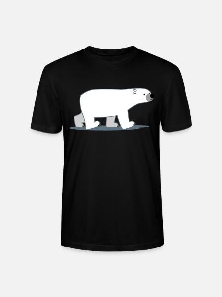 Tecknad isbjörn från Cheerful Madness! - Ekologisk T-shirt CRAFTER unisex från Stanley/Stella - svart