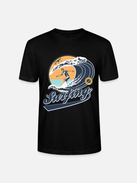 Surfing - Stanley/Stella Unisex Bio-T-Shirt CRAFTER - Schwarz