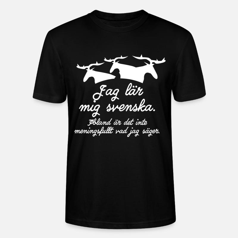 Ich lerne Schwedisch - Stanley/Stella Unisex Bio-T-Shirt CRAFTER - Schwarz