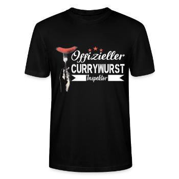 Bratwurst Currywurst Geschenk Ruhrgebiet Berlin - Stanley/Stella Unisex Bio-T-Shirt CRAFTER - Schwarz - Vorne - Alina (178cm) & Michal (187cm)