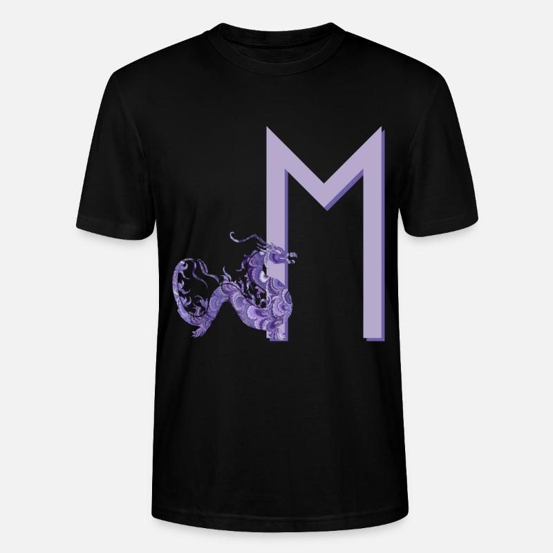 dragon violet avec rune m - T-shirt bio CRAFTER Stanley Stella Unisexe - noir